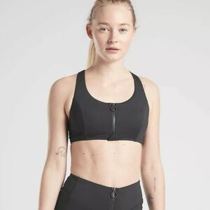 Athleta Offshore Paddle Zip Front Bikini Swim Top